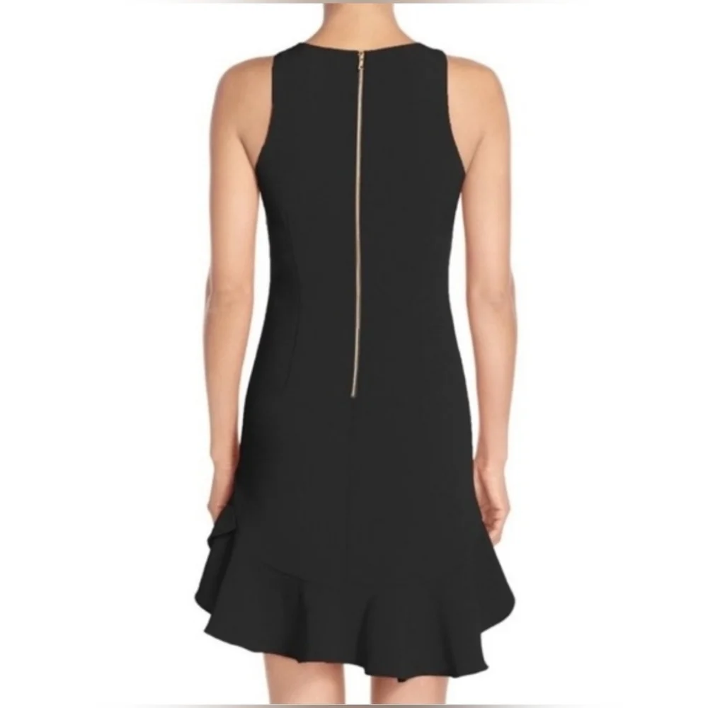 Chelsea28 Black Asymmetrical Ruffled Hem LBD. So Flattering! - Picture 2 of 8